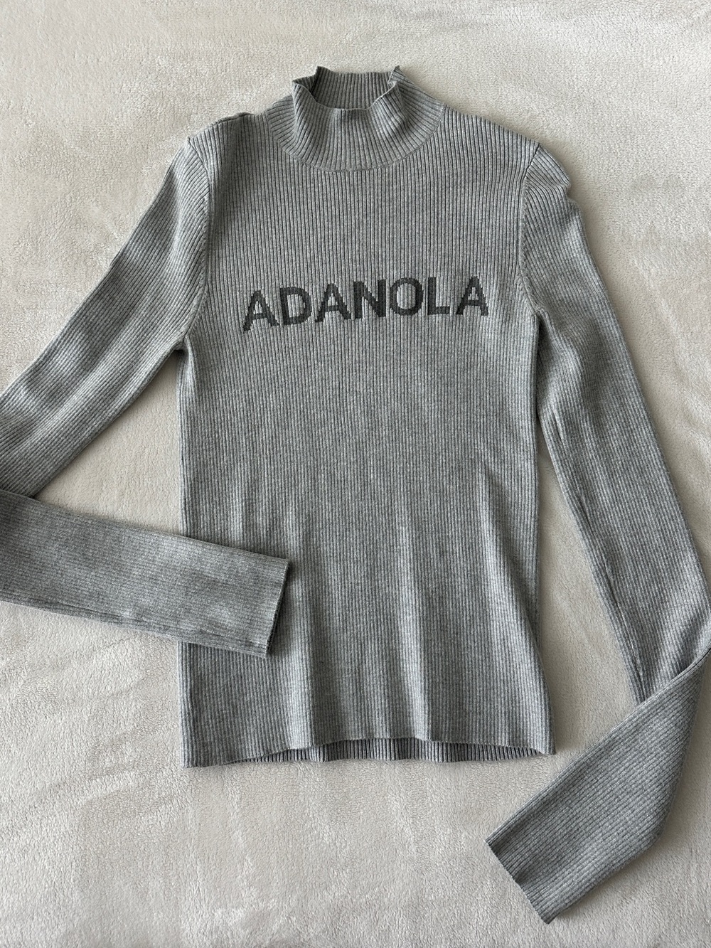 Adanola Mock Neck Logo Sweater